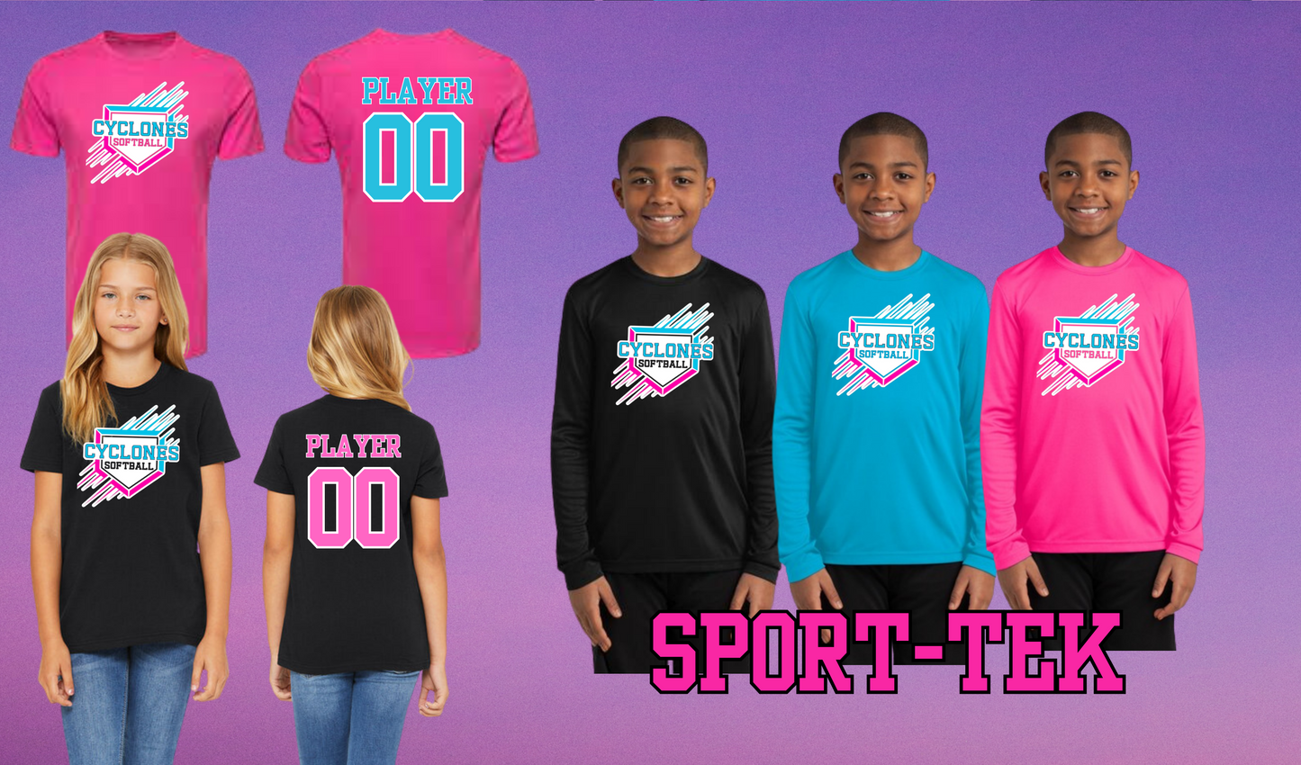 Cyclones Sport Tek Jersey Tee