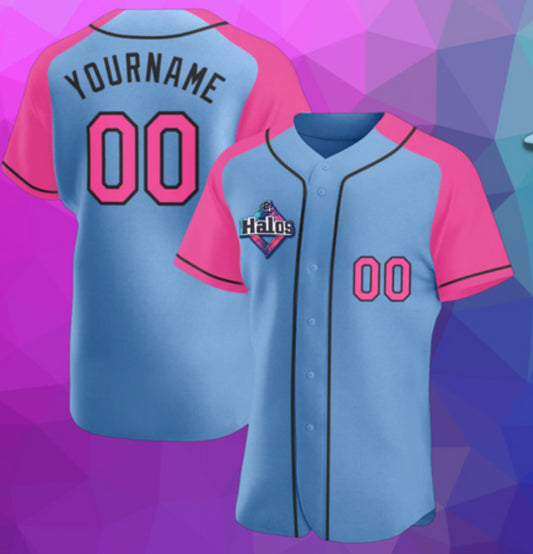 Full Button Halos Team Jersey